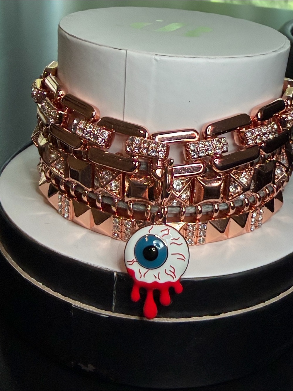 2025 Halloween Stack Rose Gold Bracelets with Eyeball Charm